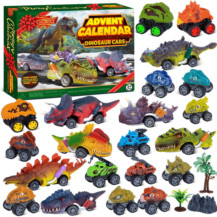 Dinosaur Cars Advent Calendar 2026, 24 Day Monster Truck Gift