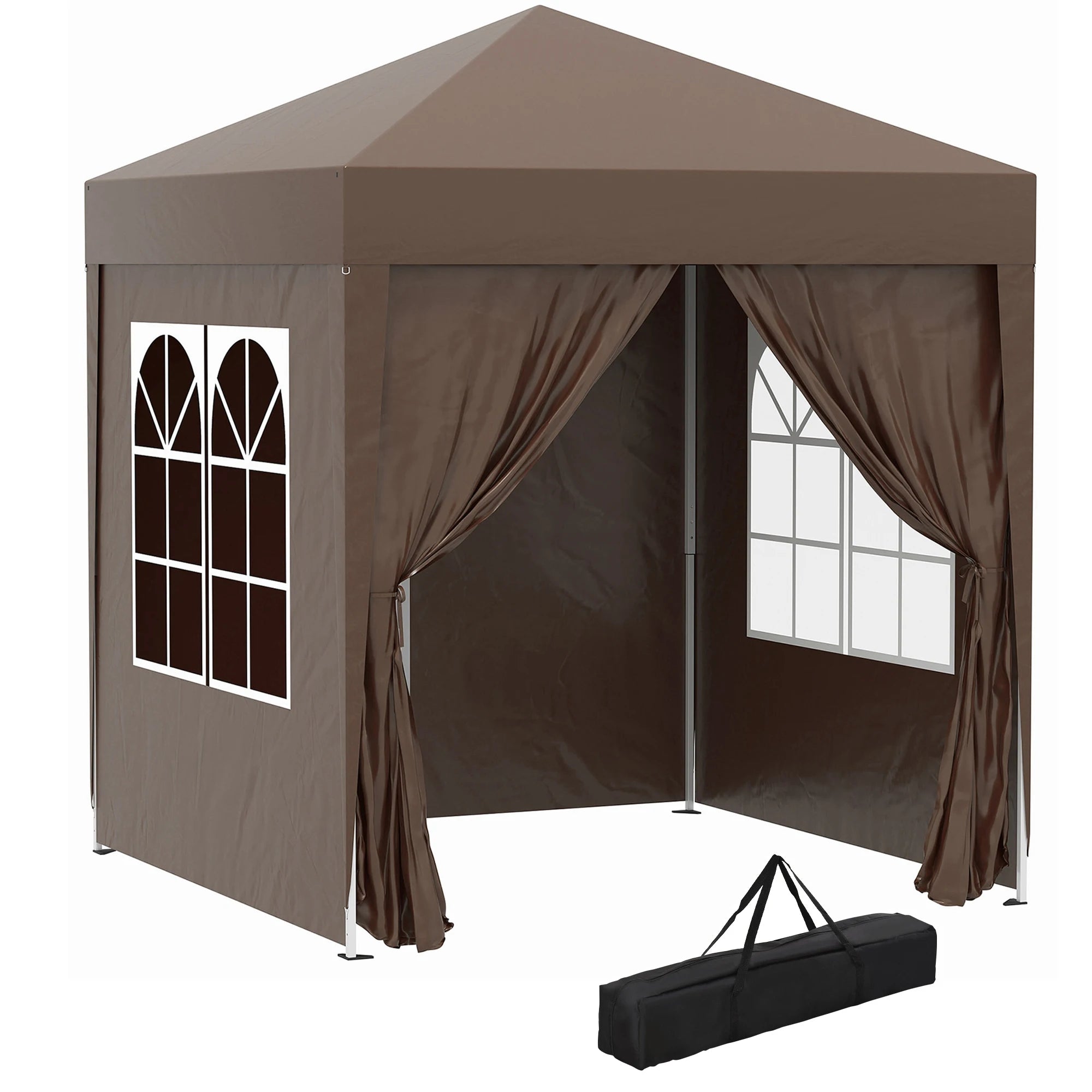 Outsunny 2 x 2 m Garden Pop Up Gazebo, Wedding Party Tent Marquee, Water Resistant Awning Canopy, Blue