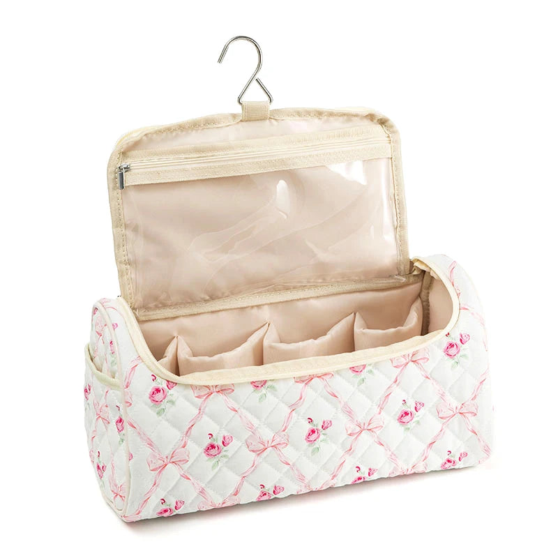 Travel Bag Hangable Storage Bags With Hanging Hook Quilted Travel Case For Airwrap Cotton Hair Tools
