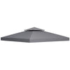 Outsunny 3 x 3(m) Gazebo Canopy Roof Top Replacement Cover Spare Part Dark Green (TOP COVER ONLY)