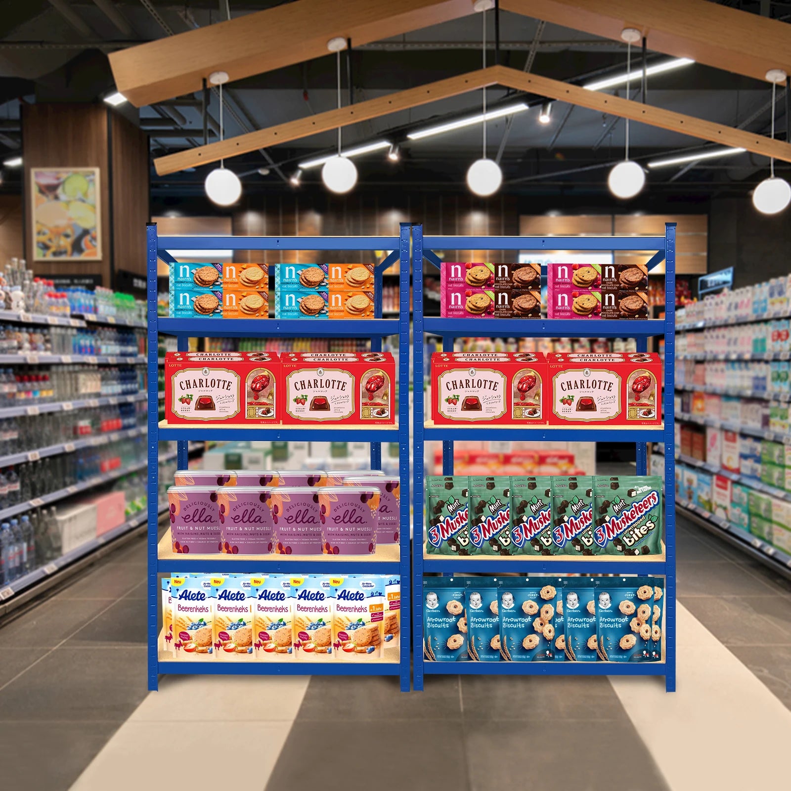 5 Shelves,Storage Shelves,Adjustable Shelves,Easy to Assemble,Total Capacity 875KG,Shelving Unit for Garages and Sheds,Home