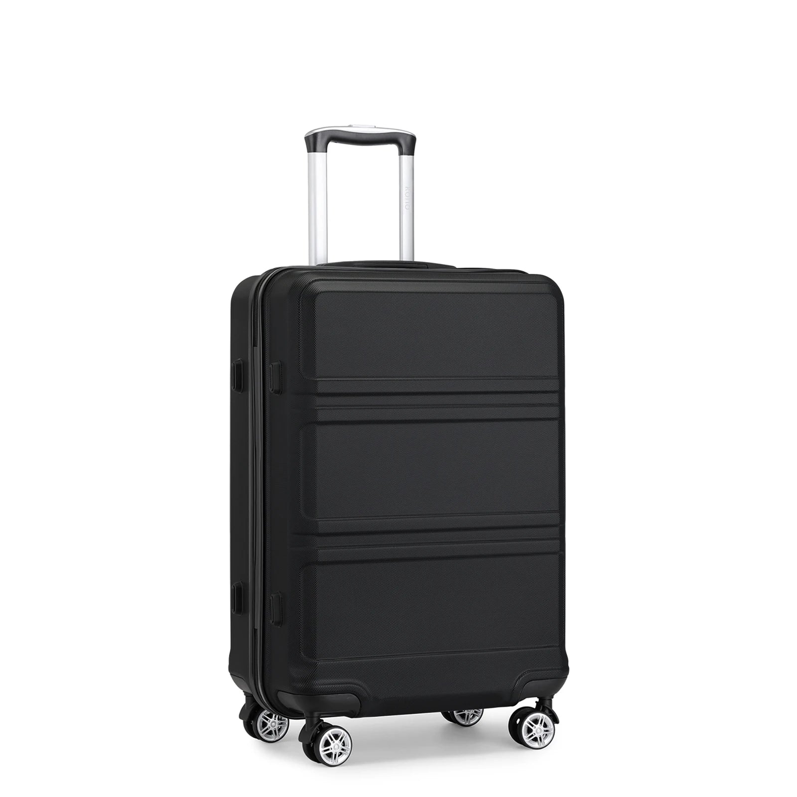 KONO 20/24/28 Inch Travel Trolley Case Hard Shell Suitcase, Lightweight ABS Carry On Luggage with TSA Lock, 360° Silent Double Spinner Wheels, 3-Level Adjustable Telescopic Handle,