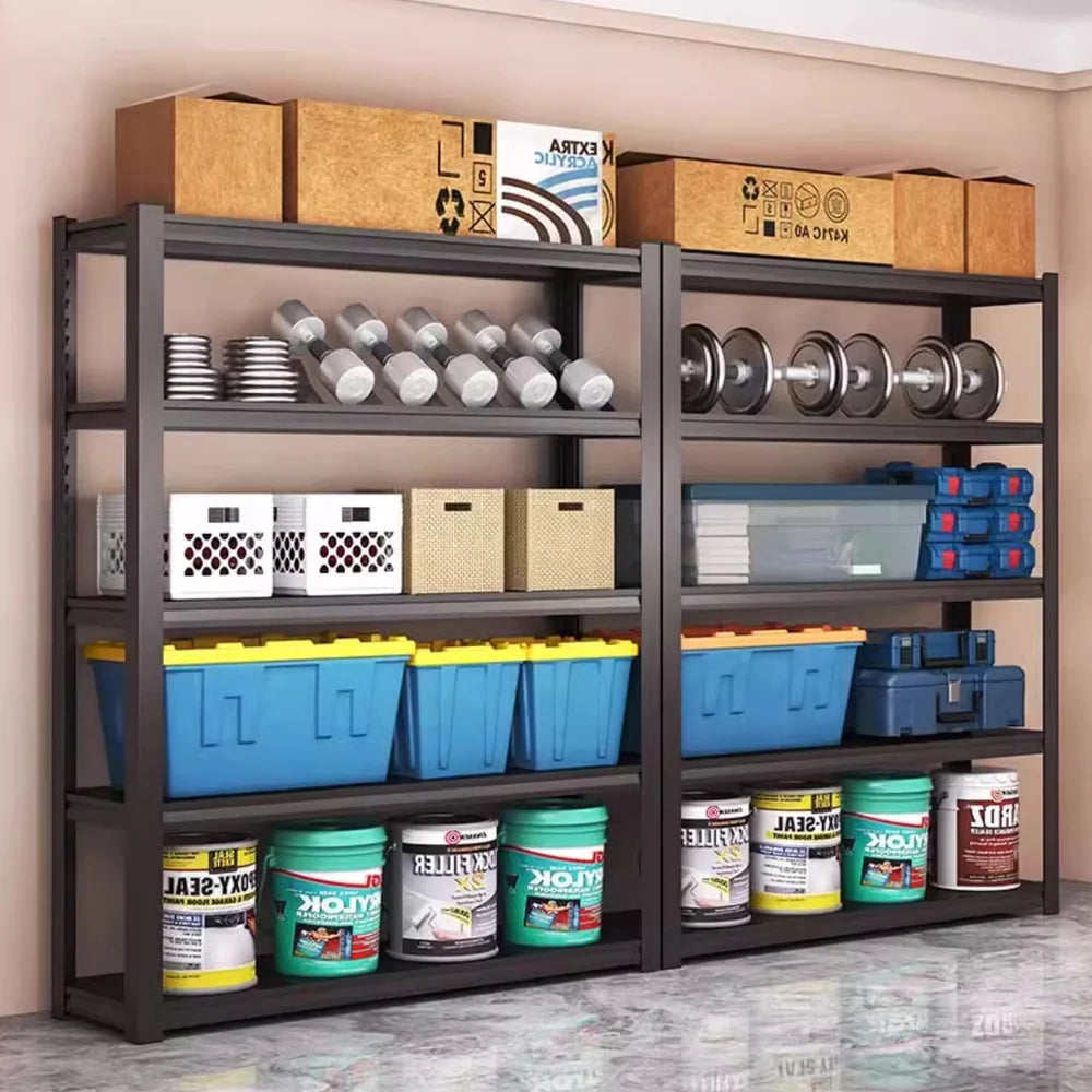 3/4/5 Tier storage rack Shelving Heavy Duty, Adjustable supermarket shelves carbon steel warehouse racks household storage racks