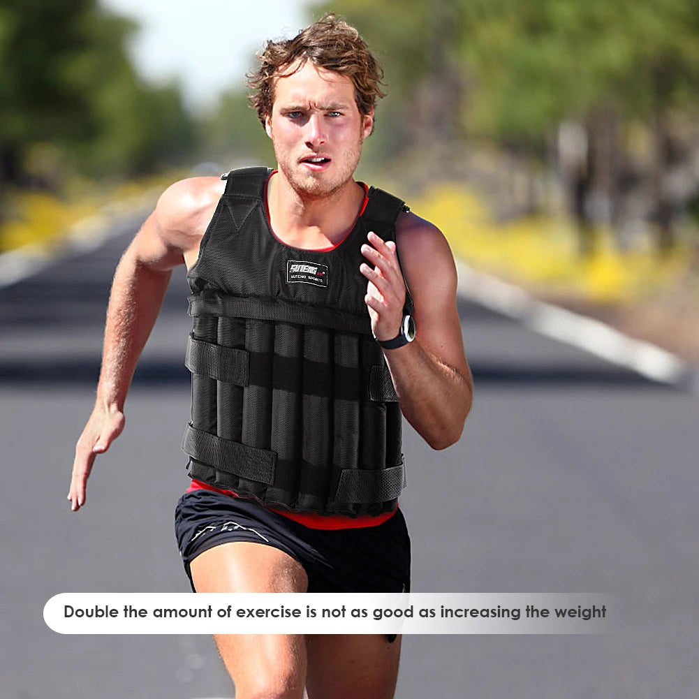Weighted Vest Adjustable Weight Training Exercise Waistcoat