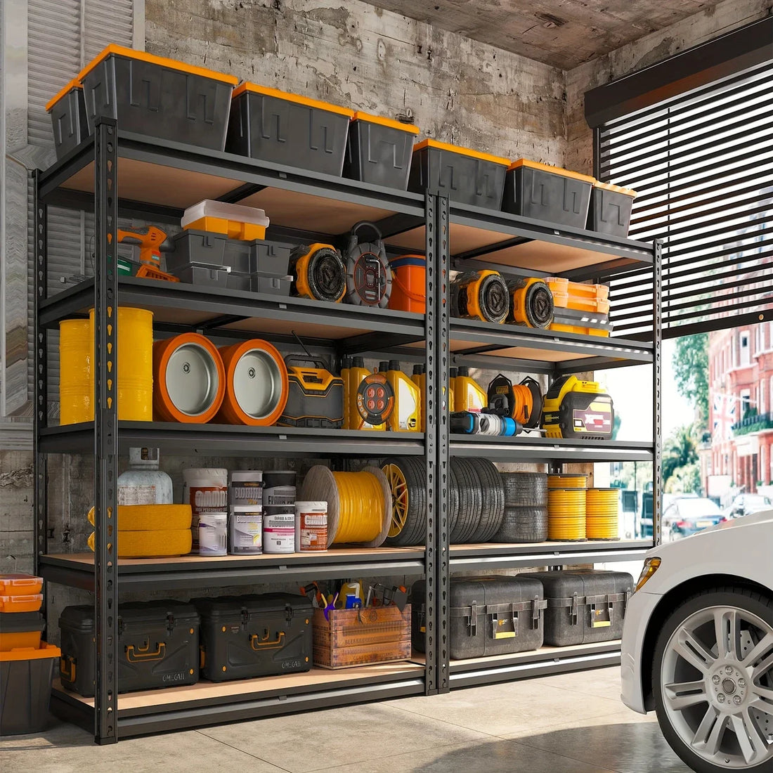 Garage Shelving Storage Shelves Heavy Duty Shelving 5 Tier Metal Shelving Units For Garage