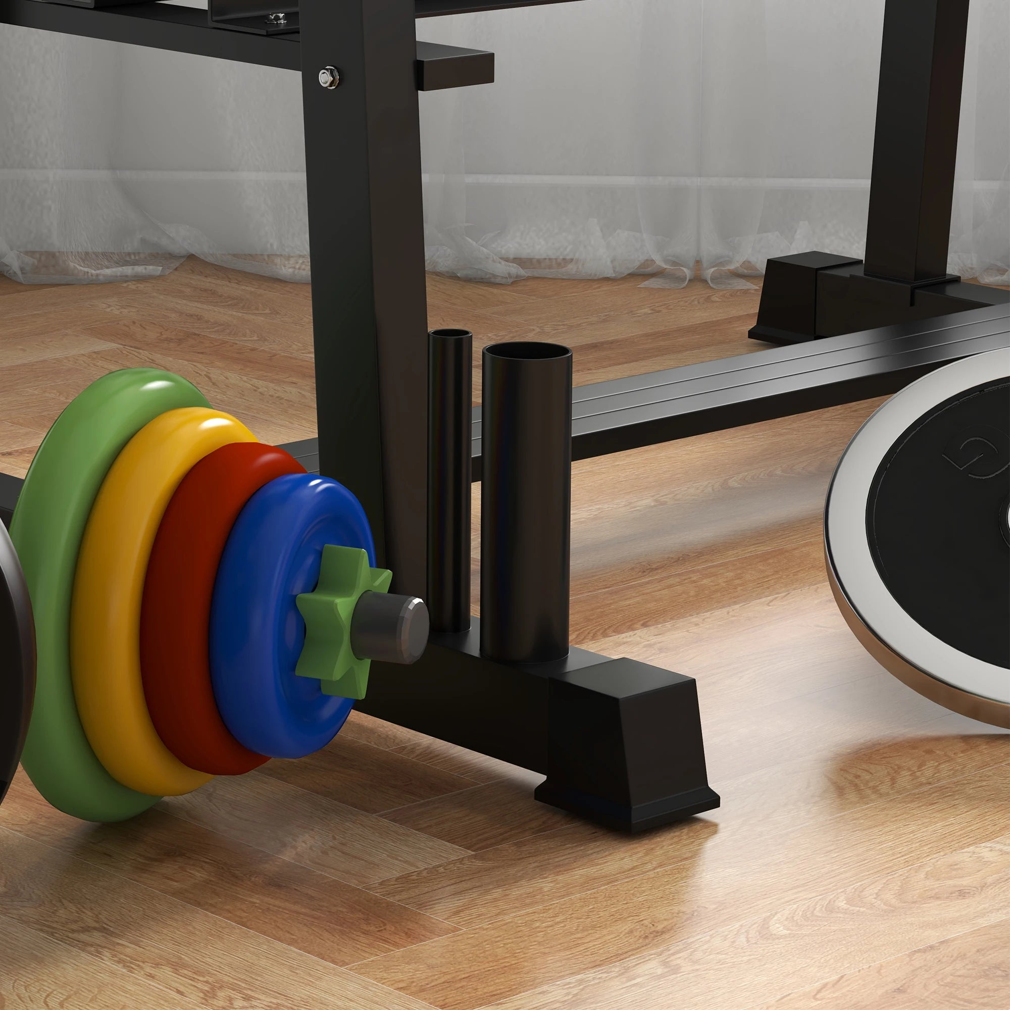 SPORTNOW 3-Tier Dumbbell Rack, Versatile Weight Rack w/ 4 Weight Rods (Rack Only)