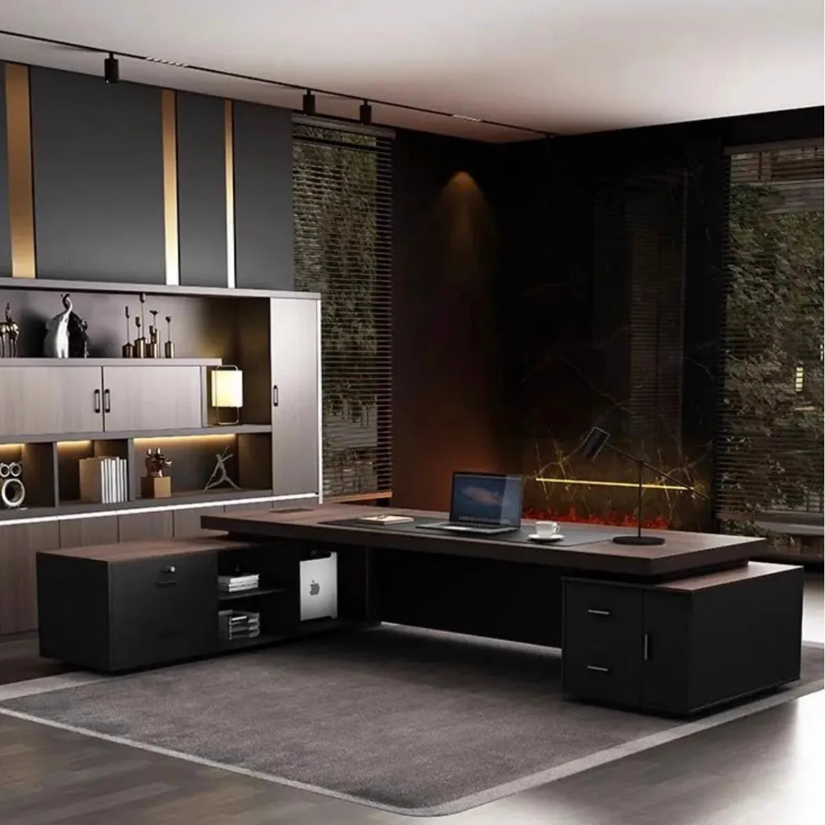 High-end Office Desks, High-end Office Desks, High-end Filing Cabinets, Suitable for Boss Offices and President Offices