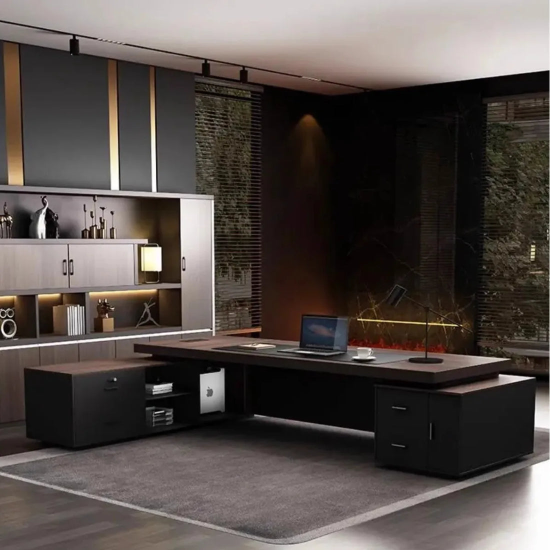 High-end Office Desks, High-end Office Desks, High-end Filing Cabinets, Suitable for Boss Offices and President Offices