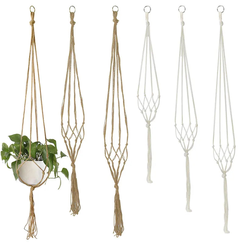Macrame Handmade Plant Hanger Baskets Flower Pots Holder Balcony Hanging Decoration Flowerpot net bag Home Garden Supplies