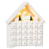 HOMCOM 24-Drawer Wooden Christmas Advent Calendar, Wooden Light-Up Holiday Decoration