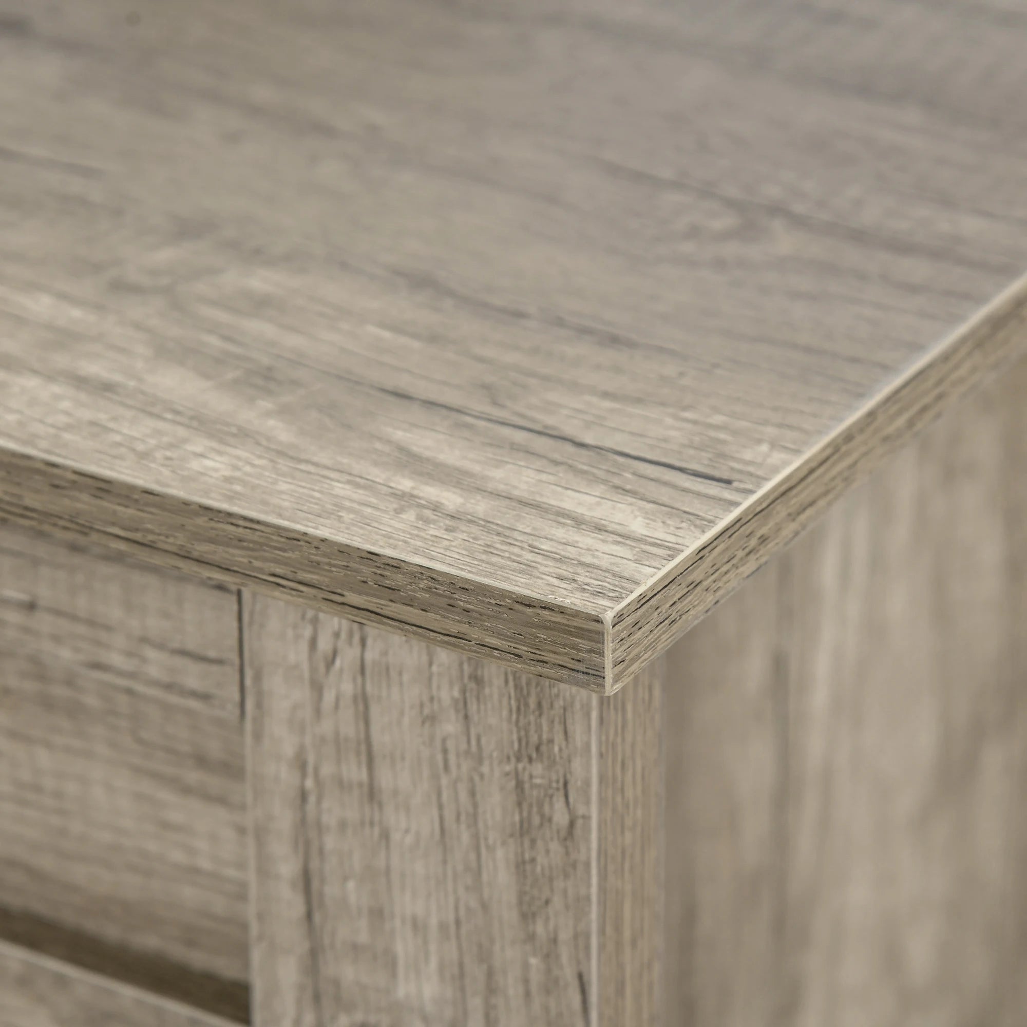 Lift Top Coffee Table w/  Hidden Storage Compartment & Shelves Oak