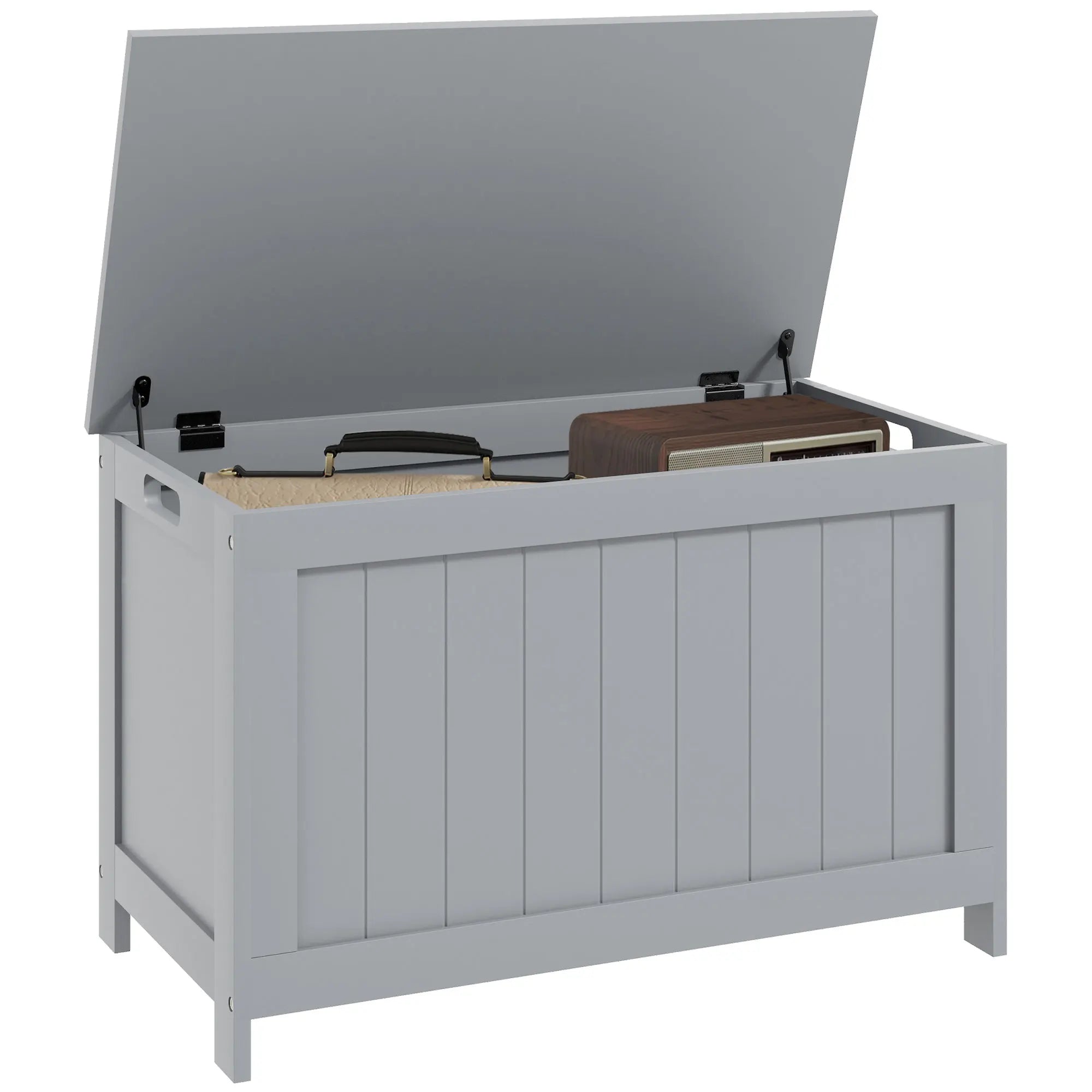 Storage Chest with 2 Safety Hinges, Storage Bench for Living Room