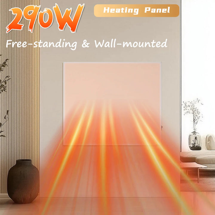 290W Infrared Space Heater Freestanding/Wall-Mounted Stand Electric Heater Home Heater Carbon Crystal Heater for Smaller Rooms