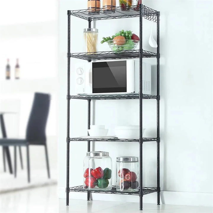 5 Tier Storage Rack Wire Shelving Unit Storage Shelves for Kitchen Living Room