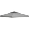 Outsunny 3 x 3(m) Gazebo Canopy Roof Top Replacement Cover Spare Part Dark Green (TOP COVER ONLY)