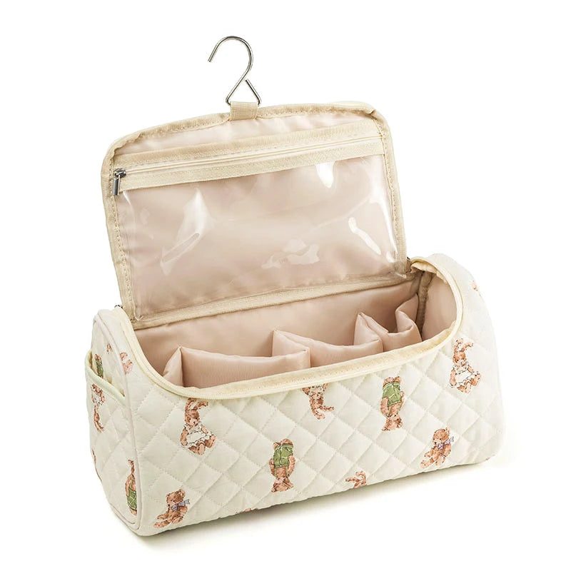 Travel Bag Hangable Storage Bags With Hanging Hook Quilted Travel Case For Airwrap Cotton Hair Tools