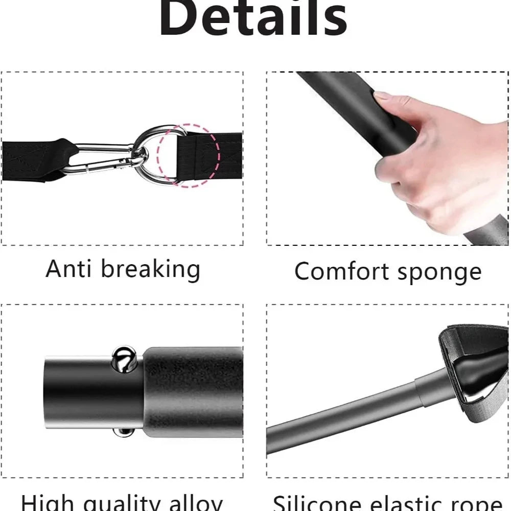 Pilates Bar Kit with Resistance Bands Stackable Band Workout Equipment