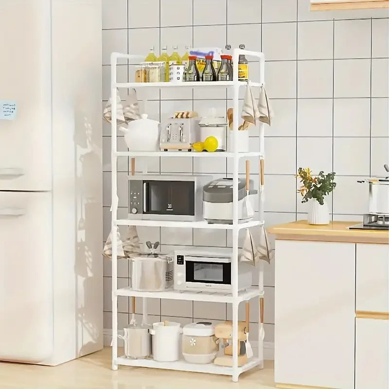 Multi functional 5-layer iron storage rack - suitable for organizing kitchens, living rooms, and garages, multi room use