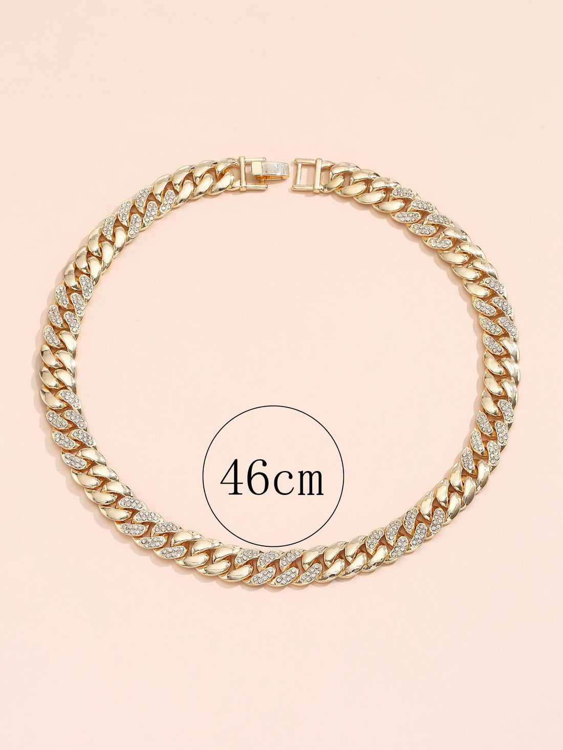 Dimonade Round Link Cuban Gold Chain Necklace